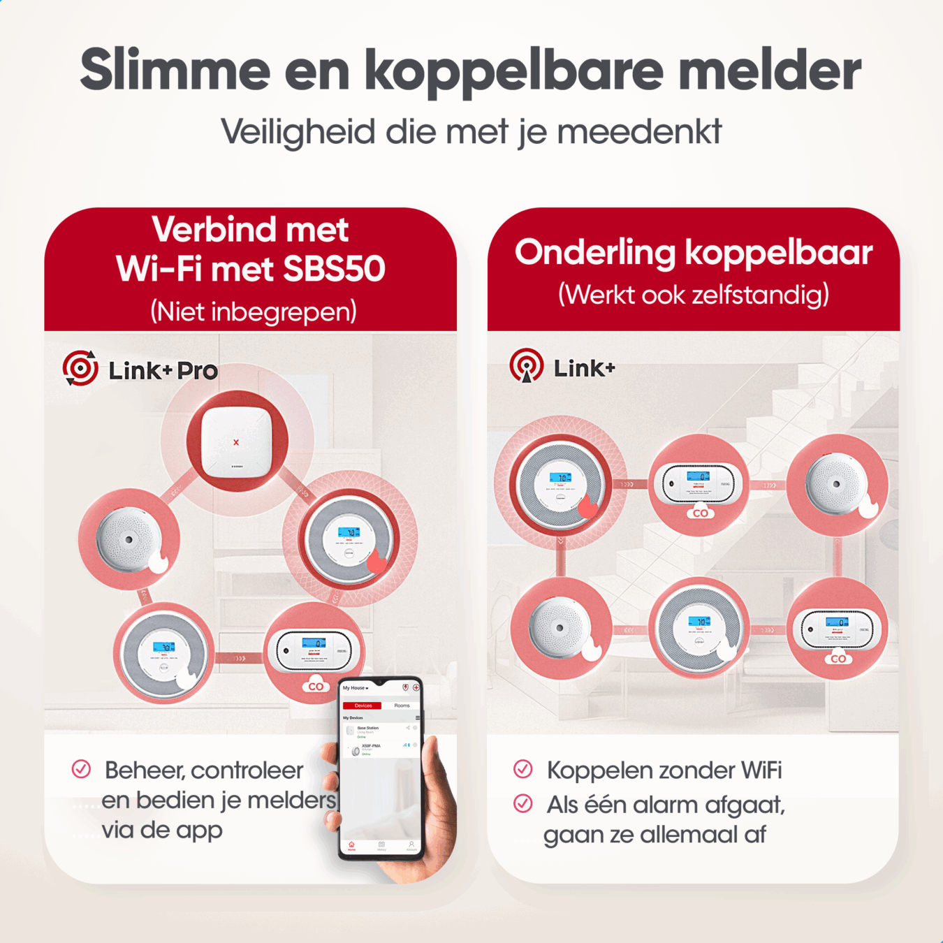 Koop X-Sense XS0B-MR Rookmelder Link+ Pro - Gesproken meldingen