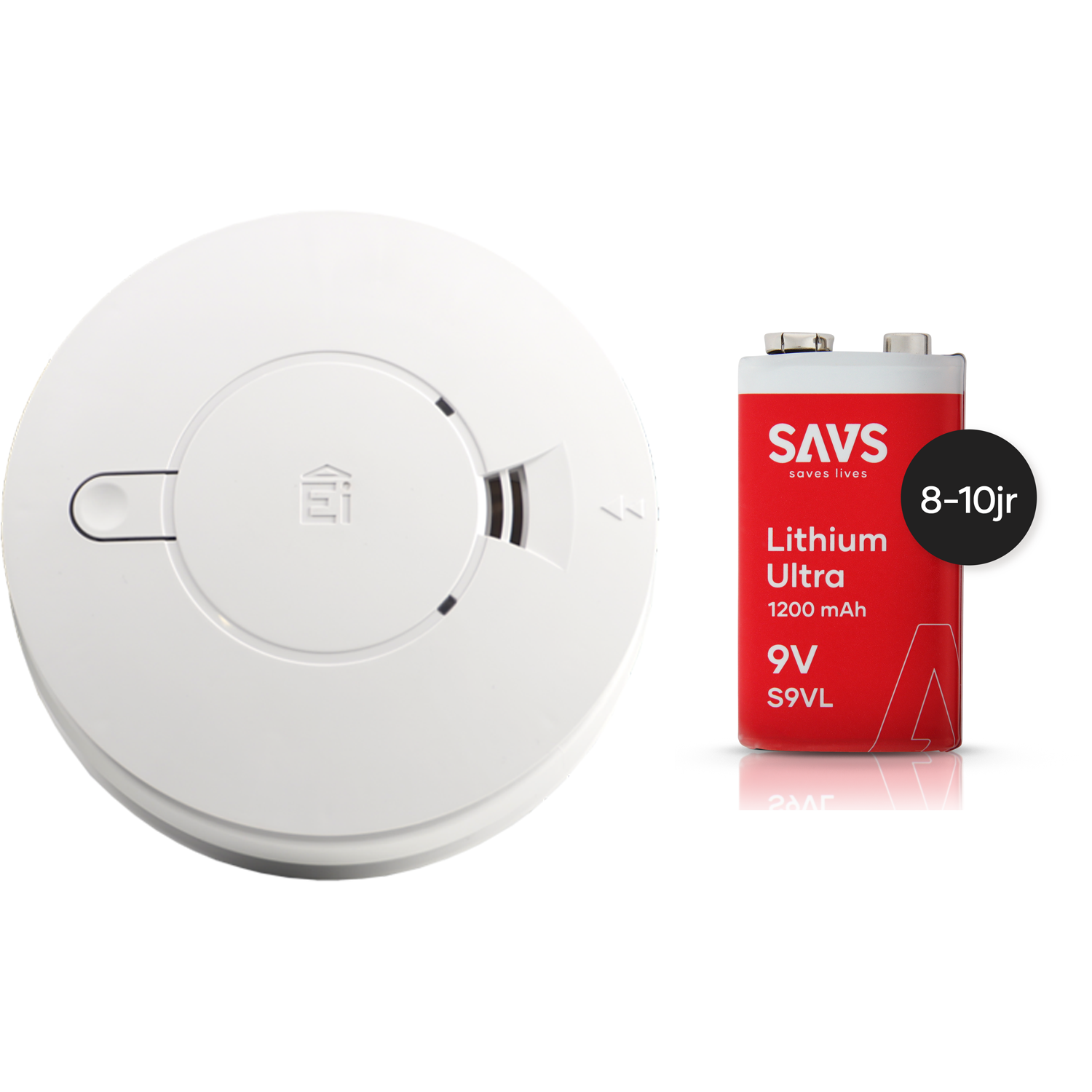 Ei 146E Rookmelder 230V + SAVS 9V Lithium 10j batterij