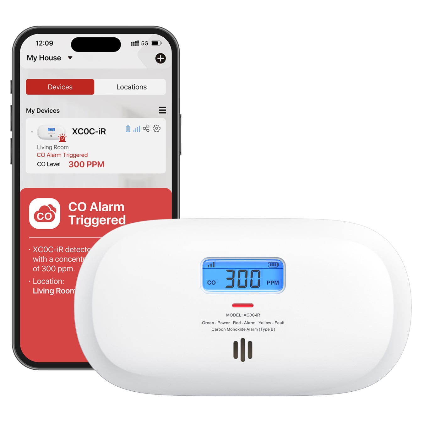 Koop X-Sense XC0C-iR Slimme Koolmonoxidemelder – Wifi
