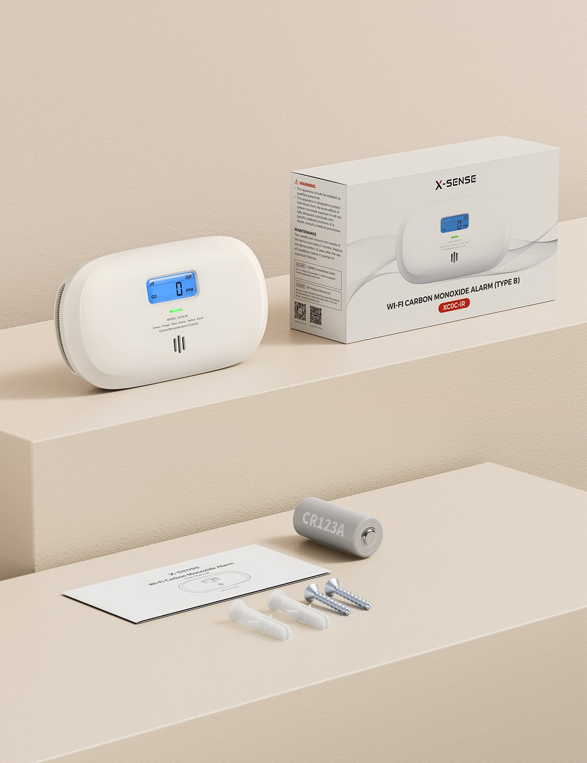 Koop X-Sense XC0C-iR Slimme Koolmonoxidemelder - Wifi