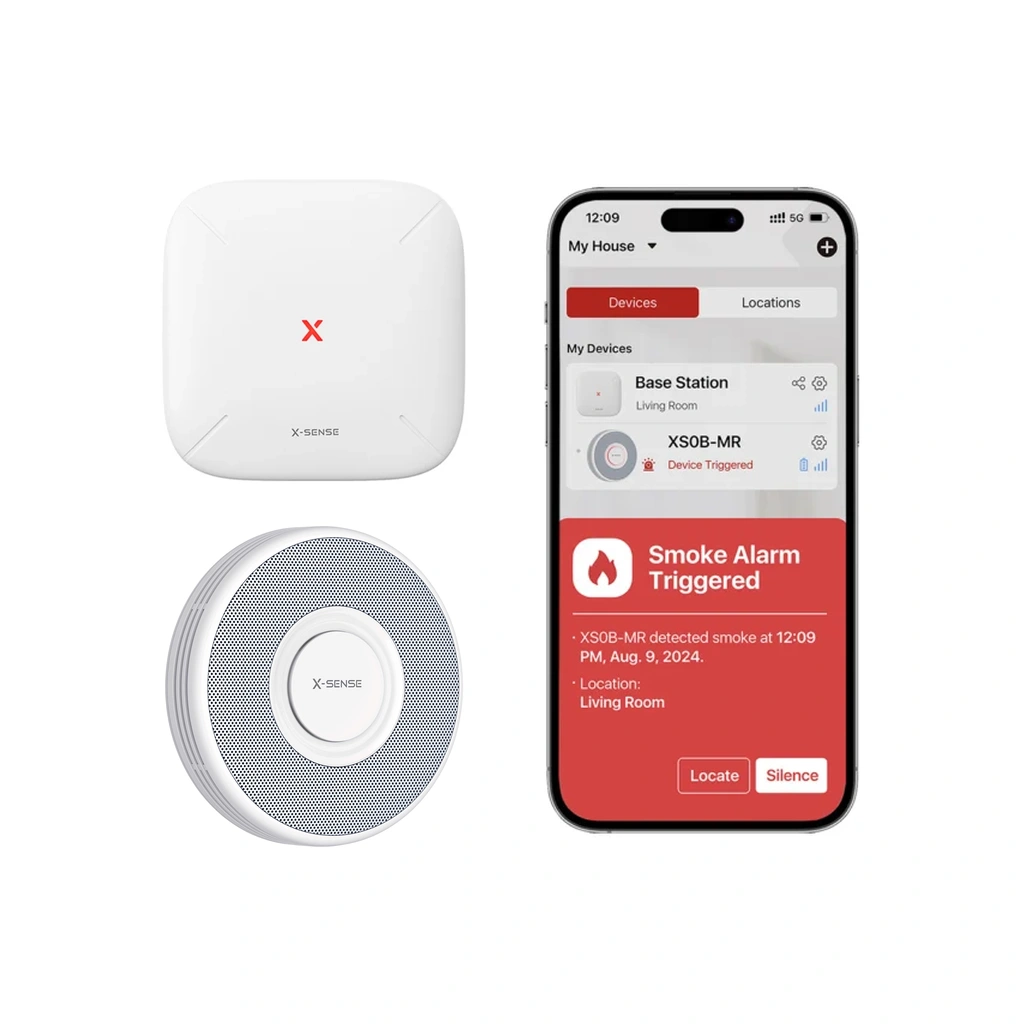 Koop X-Sense XS0B-MR Slimme rookmelder met base station – Gesproken meldingen